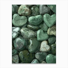 Heart Of Green Stones Canvas Print