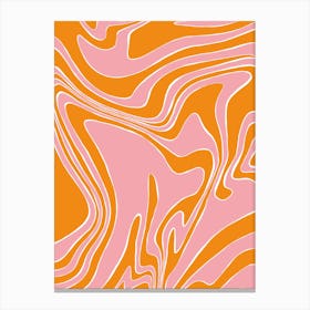 Pink and Orange Swirl Canvas Print