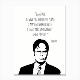 Dwight Schrute Quotes 4 Canvas Print