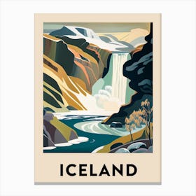 Iceland Vintage Travel Poster Canvas Print