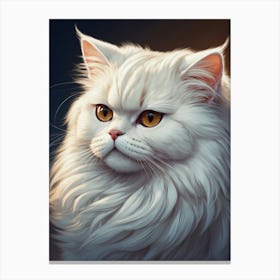 White Cat 2 Canvas Print