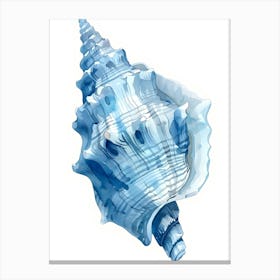 Blue Sea Shell 1 Canvas Print