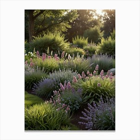 Garden At Sunset Canvas Print