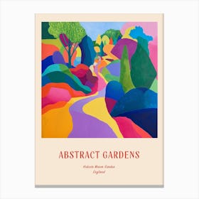 Colourful Gardens Hidcote Manor Garden United Kingdom 2 Red Poster Canvas Print