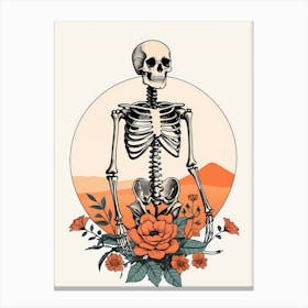Floral Skeleton Botanical Anatomy (28) Canvas Print