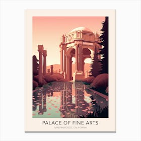 Palace Of Fine Arts San Francisco United States Travel Poster Canvas Print