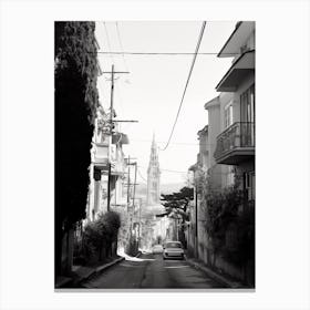 Sanremo, Italy, Black And White Photography 1 Canvas Print
