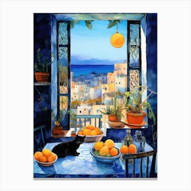 Greece From The Window Canvas Print