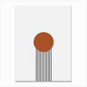 Castries Abstract Flow Minimalist Bauhaus Canvas Print