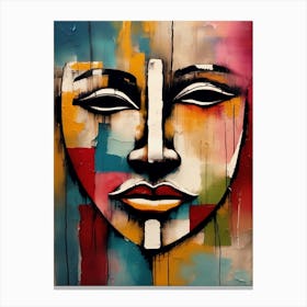 Face Abstract Painting  Canvas Print