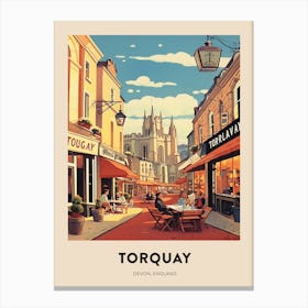 Devon Vintage Travel Poster Torquay 2 Canvas Print