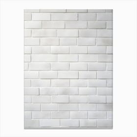 Clean White Brick Wall Canvas Print