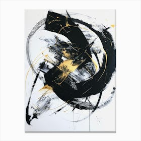 Abstract Black And Gold Painting 63 Canvas Print