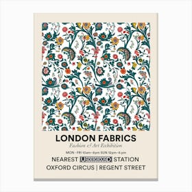 Poster Marigold Mist Bloom London Fabrics Floral Pattern 5 Canvas Print