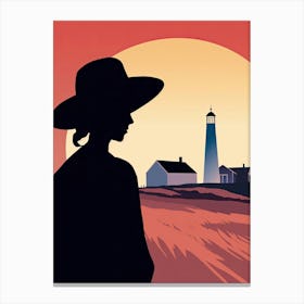 Cape Cod Massachusetts, Usa, Bold Outlines 1 Canvas Print