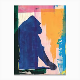 Gorilla 2 Cut Out Collage Canvas Print