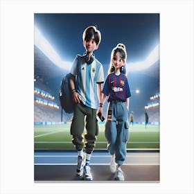 Soccer Lovers ❤️ canvas Canvas Print