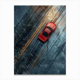 Car Driving In The Rain 2 Canvas Print