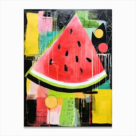 Neo-Expressionist Watermelon Fusion Canvas Print