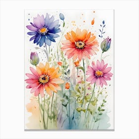 Watercolor Flowers 22 Canvas Print