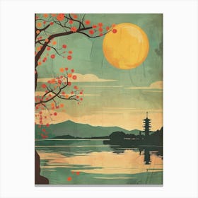 Hiroshima Peace Memorial Park Mid Century Modern  3 Canvas Print