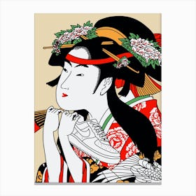 geisha sneakers force Canvas Print