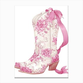 Pink Cowboy Boots 6 Canvas Print