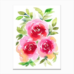 Rose Floral Bouquet 3 Canvas Print