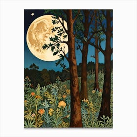 William Morris Moonlight In The Woods 86 Canvas Print