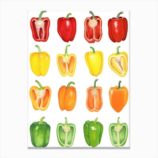 Repeat Pattern Pepper Canvas Print