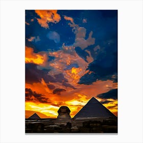 The Pyramids Of Giza, Egypt Canvas Print