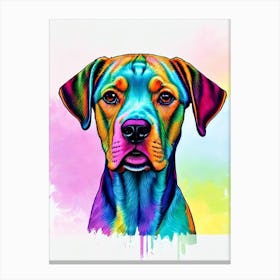 Vizsla Rainbow Oil Painting dog Canvas Print