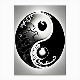 Yin and Yang Symbol Illustration Canvas Print