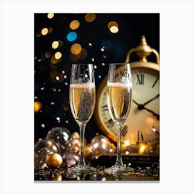 New Year Champagne 1 Canvas Print