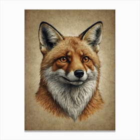 Fox Head Canvas Print