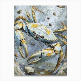 Crab Precisionist Illustration 2 Canvas Print