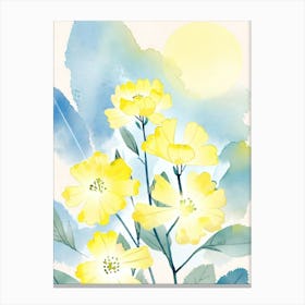 Yellow Flowers ink style Canvas Print
