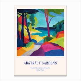 Colourful Gardens Coastal Maine Botanical Gardens Usa 2 Blue Poster Canvas Print