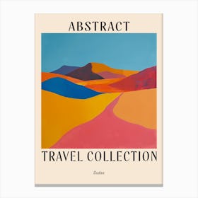 Abstract Travel Collection Poster Sudan 1 Canvas Print