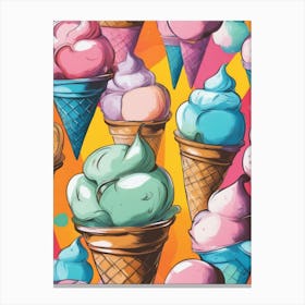 Ice Cream Cones Canvas Print