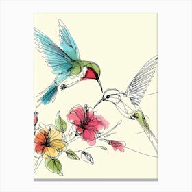 Kolibri Artwork Painting 19 Canvas Print