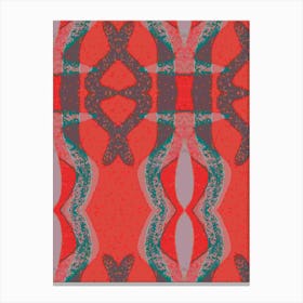 Abstract Red Fabric Canvas Print