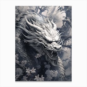 Dragon Close Up Traditional Chinese Style 6 Canvas Print