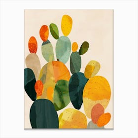 Opuntia Fragilis Minimalist Abstract Illustration 4 Canvas Print