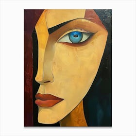 Woman With Blue Eyes 8 Canvas Print