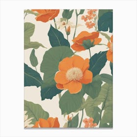 Orange Flowers Canvas Print