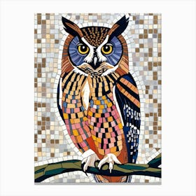 Mosaic Owl 2 Canvas Print