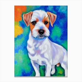 Cesky Terrier 2 Fauvist Style dog Canvas Print