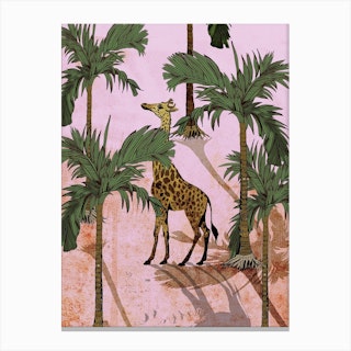 Giraffe In The Trees Canvas Print