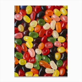Jelly Beans Candy Sweets Pattern 4 Canvas Print